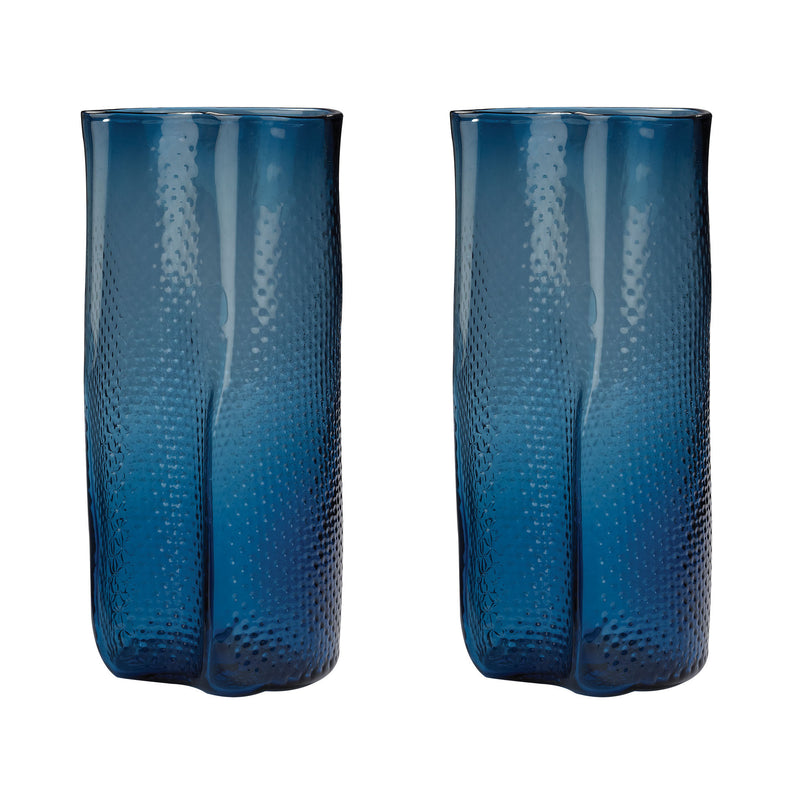 154-014/S2 Etched Glass Vases In Navy Blue - Set of 2 - Free Shipping!, Vase/Urn, Dimond Home, - ReeceFurniture.com - Free Local Pick Ups: Frankenmuth, MI, Indianapolis, IN, Chicago Ridge, IL, and Detroit, MI