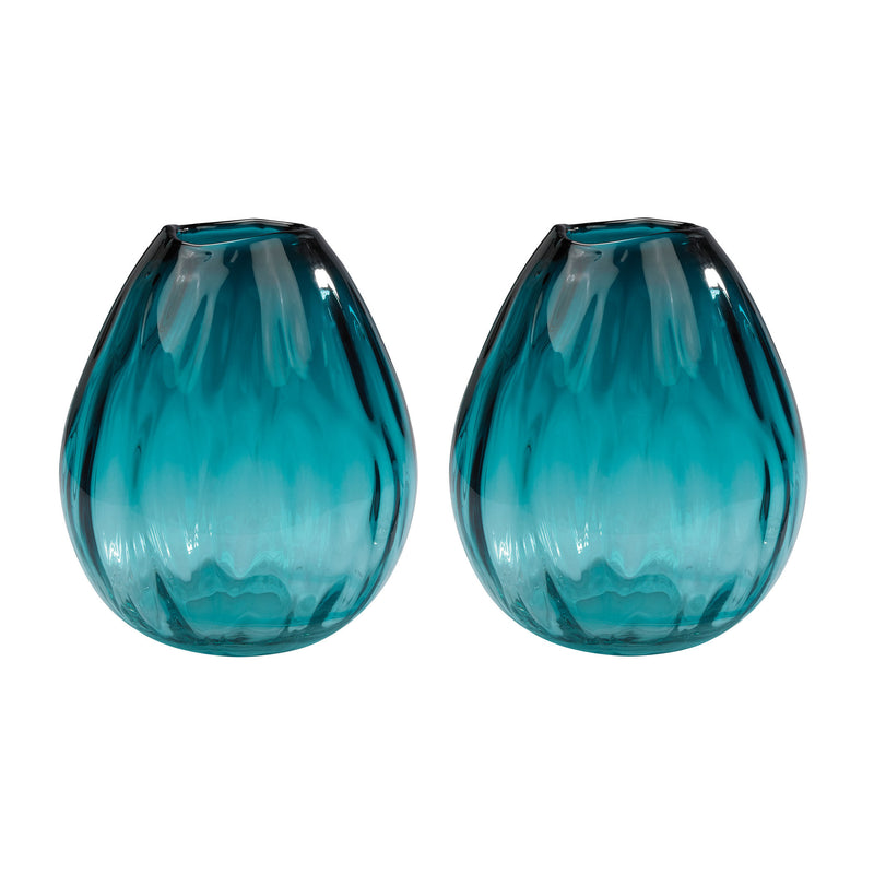 154-017/S2 Aqua Ombre Vases - Set of 2 - Free Shipping!, Vase/Urn, Dimond Home, - ReeceFurniture.com - Free Local Pick Ups: Frankenmuth, MI, Indianapolis, IN, Chicago Ridge, IL, and Detroit, MI