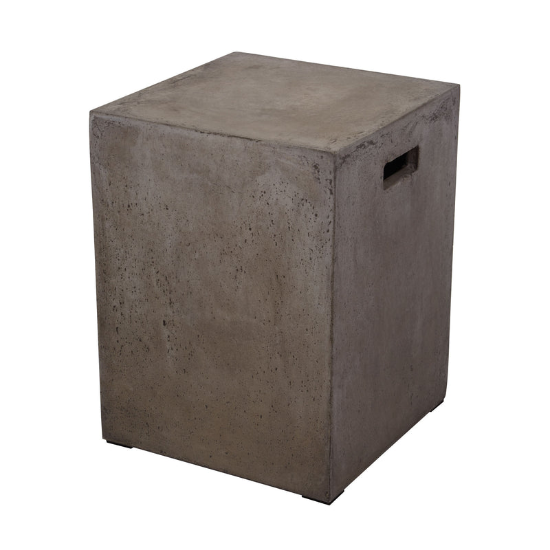 157-004 Cubo Square Handled Concrete Stool - Free Shipping!, Stool, Dimond Home, - ReeceFurniture.com - Free Local Pick Ups: Frankenmuth, MI, Indianapolis, IN, Chicago Ridge, IL, and Detroit, MI