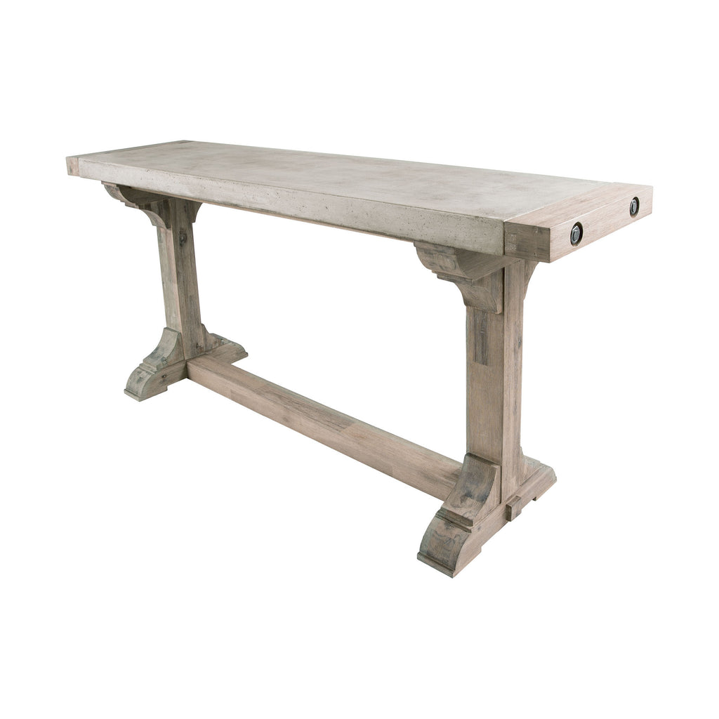 157-020 Pirate Concrete and Wood Console Table with Waxed Atlantic Finish - Free Shipping!, Table, Dimond Home, - ReeceFurniture.com - Free Local Pick Ups: Frankenmuth, MI, Indianapolis, IN, Chicago Ridge, IL, and Detroit, MI