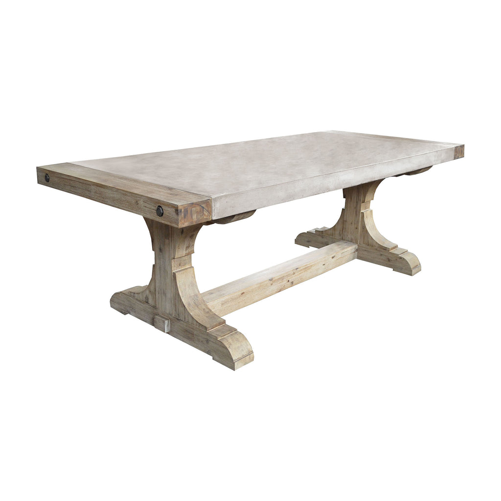 157-021 Pirate Concrete and Wood Dining Table with Waxed Atlantic Finish - Free Shipping!, Table, Dimond Home, - ReeceFurniture.com - Free Local Pick Ups: Frankenmuth, MI, Indianapolis, IN, Chicago Ridge, IL, and Detroit, MI