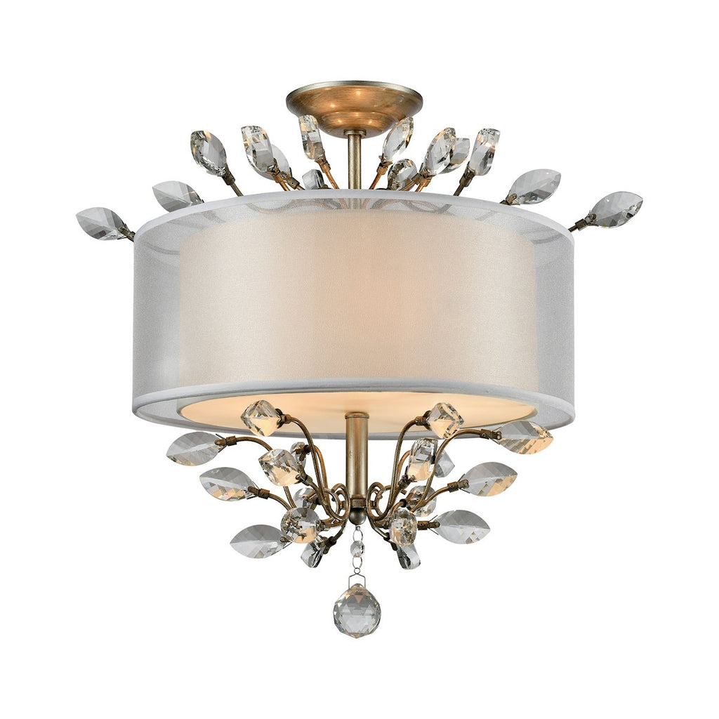 Asbury - Semi Flush Mount - Aged Silver