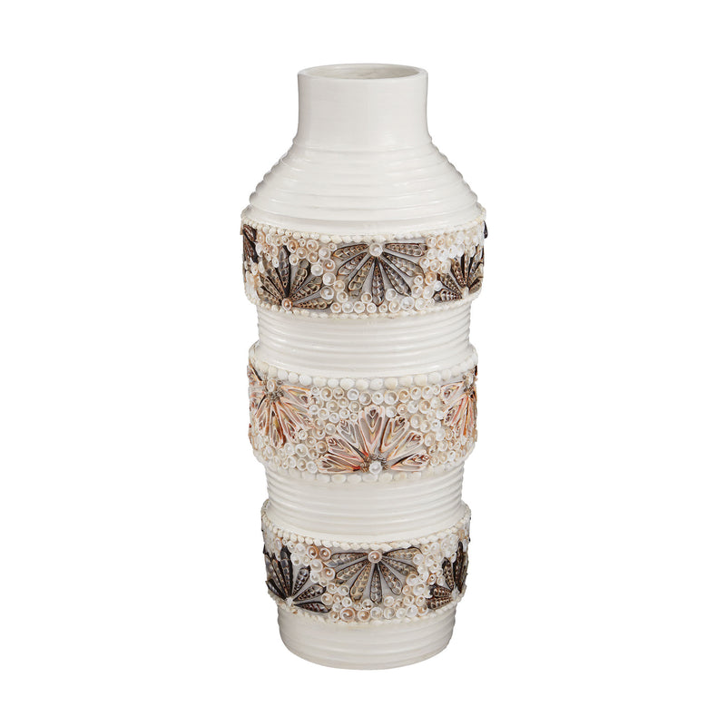 163-009 Terracotta Shell Vase - Free Shipping!, Vase/Urn, Dimond Home, - ReeceFurniture.com - Free Local Pick Ups: Frankenmuth, MI, Indianapolis, IN, Chicago Ridge, IL, and Detroit, MI