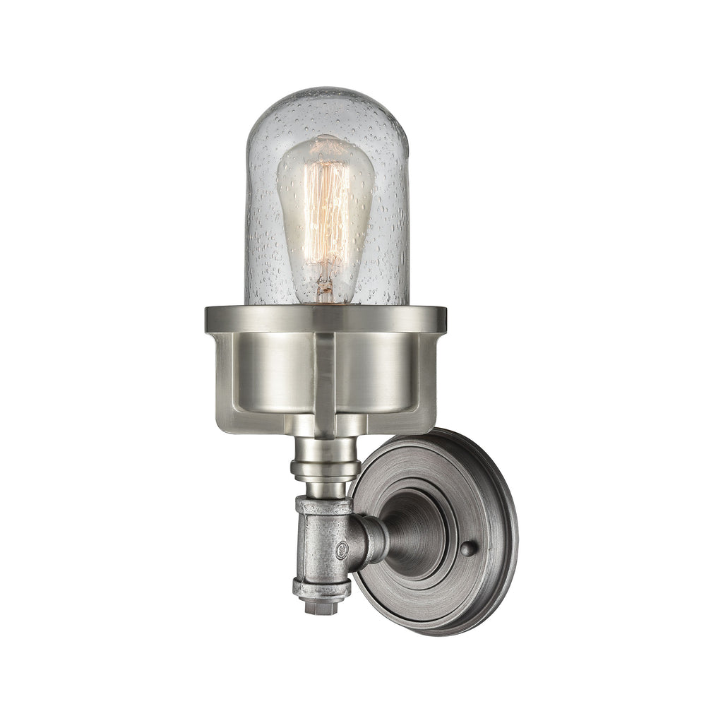 Briggs - Sconce - Weathered Zinc, Satin Nickel, Satin Nickel