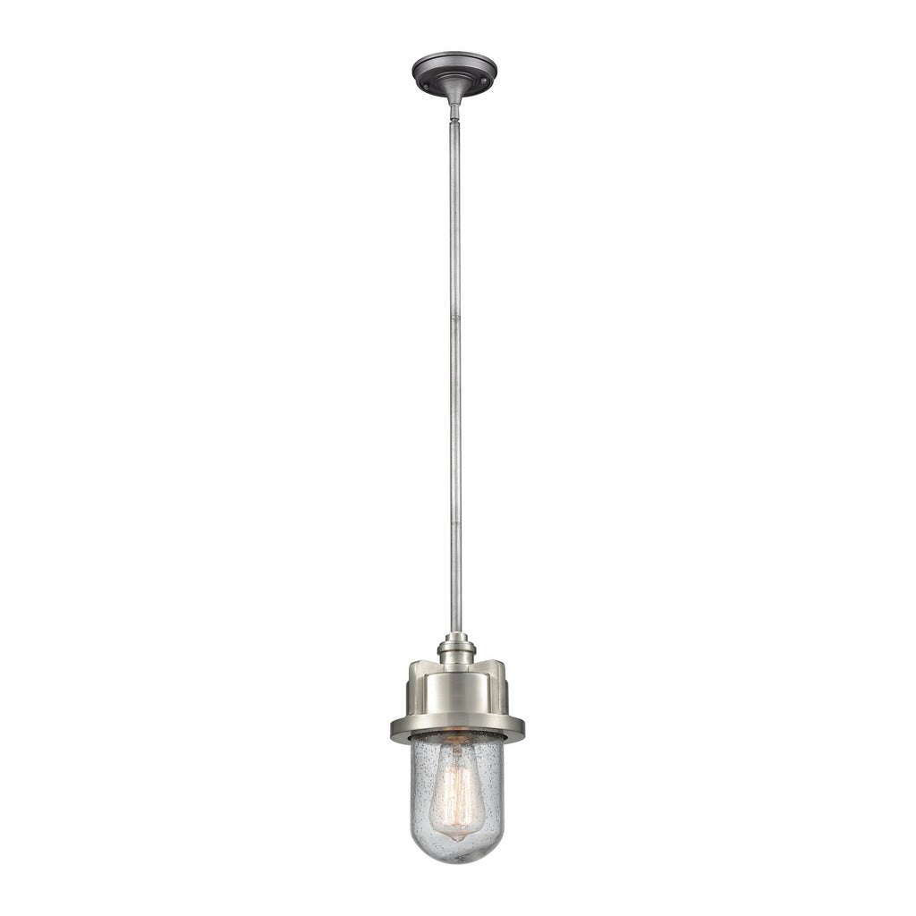 Briggs - Mini Pendant - Weathered Zinc, Satin Nickel, Satin Nickel