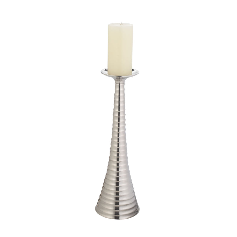 179003 Silver Bugle Candleholder - Small - Free Shipping!, Candle/Candle Holder, Dimond Home, - ReeceFurniture.com - Free Local Pick Ups: Frankenmuth, MI, Indianapolis, IN, Chicago Ridge, IL, and Detroit, MI