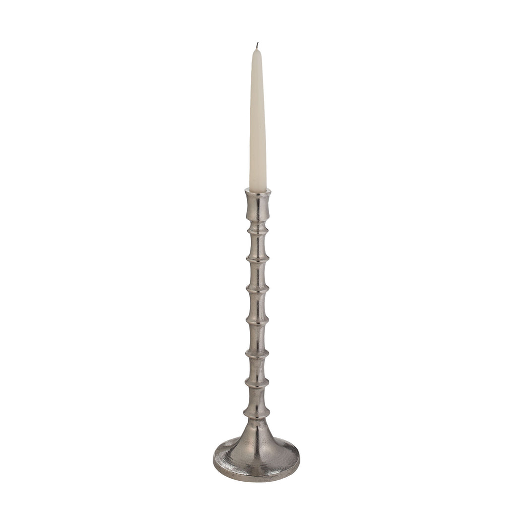 179005 Silver Bamboo Candleholder - Small, Candle/Candle Holder, Dimond Home, - ReeceFurniture.com - Free Local Pick Ups: Frankenmuth, MI, Indianapolis, IN, Chicago Ridge, IL, and Detroit, MI