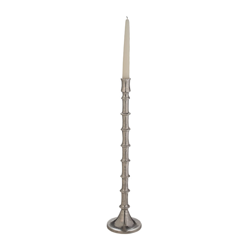 179006 Silver Bamboo Candleholder - Large, Candle/Candle Holder, Dimond Home, - ReeceFurniture.com - Free Local Pick Ups: Frankenmuth, MI, Indianapolis, IN, Chicago Ridge, IL, and Detroit, MI
