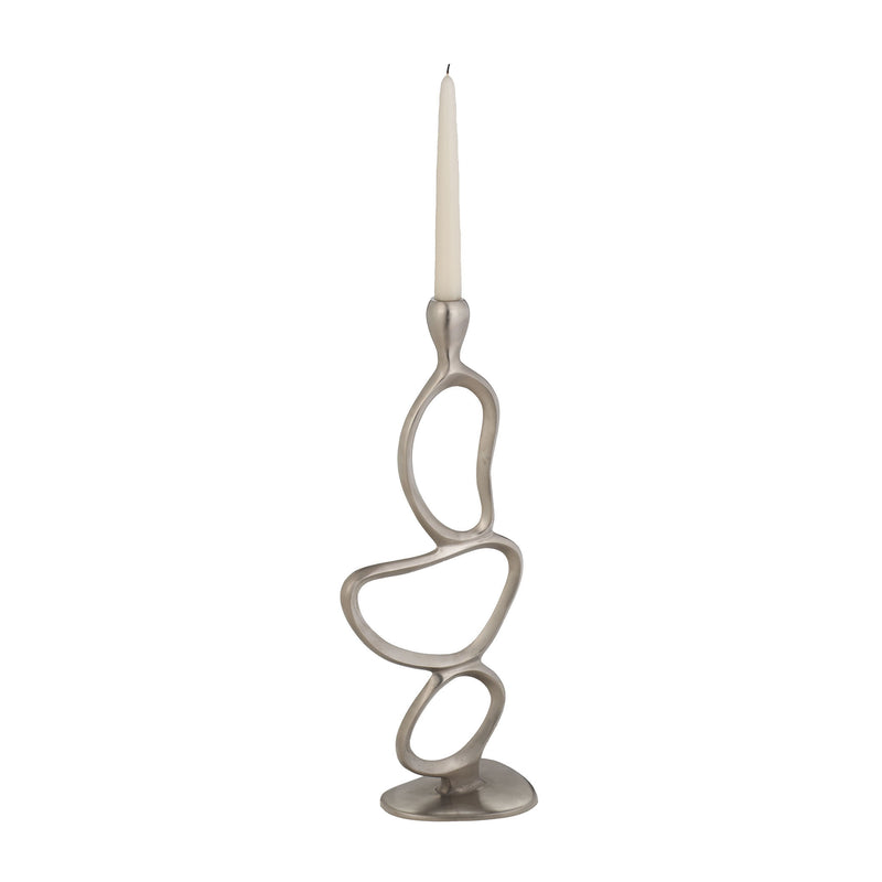 179009 Silver Hoop Candleholder, Candle/Candle Holder, Dimond Home, - ReeceFurniture.com - Free Local Pick Ups: Frankenmuth, MI, Indianapolis, IN, Chicago Ridge, IL, and Detroit, MI