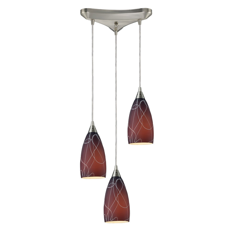 Abstraction - Pendant - Brown