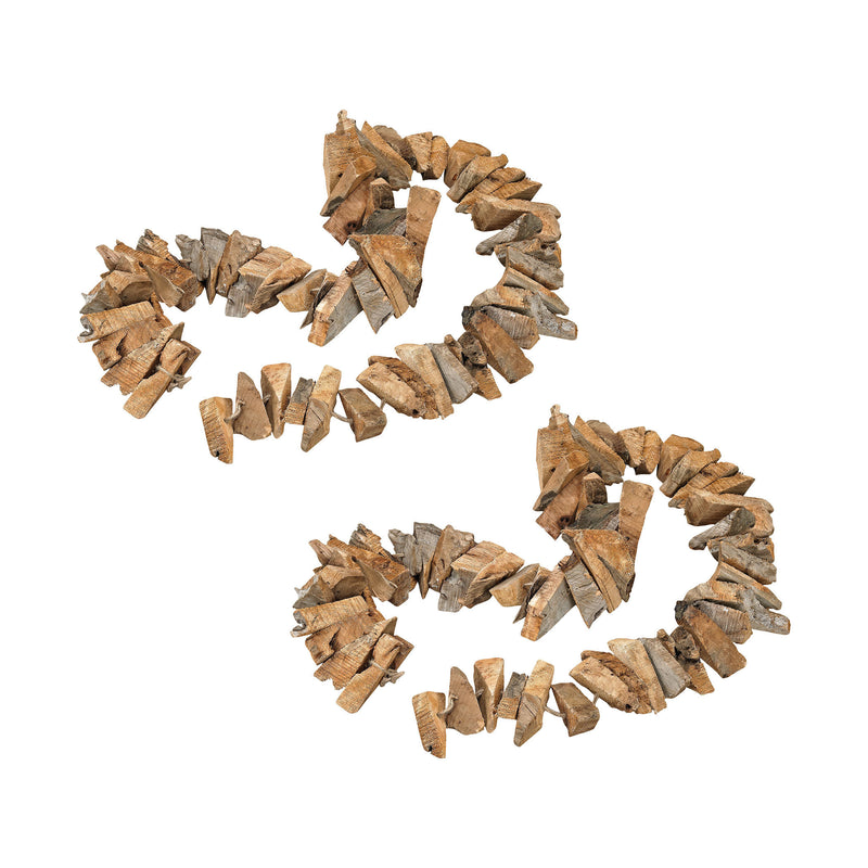2181-031/S2 Pensacola Wood Garland - Set of 2 - Free Shipping!, Accessory, Dimond Home, - ReeceFurniture.com - Free Local Pick Ups: Frankenmuth, MI, Indianapolis, IN, Chicago Ridge, IL, and Detroit, MI