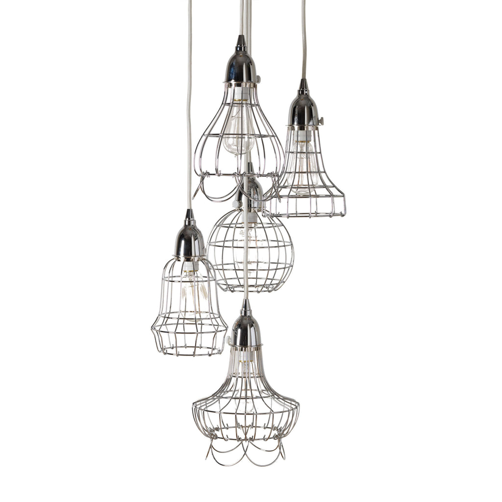 225039 Silver Wire 5 Light Pendant, Pendant, Dimond Home, - ReeceFurniture.com - Free Local Pick Ups: Frankenmuth, MI, Indianapolis, IN, Chicago Ridge, IL, and Detroit, MI