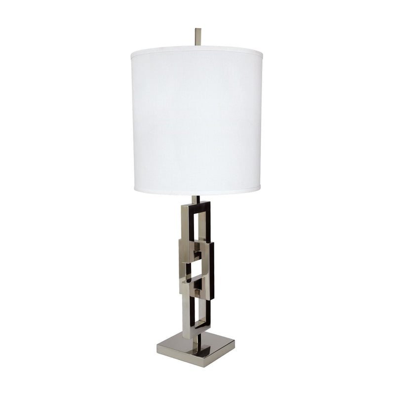 225062 Chain Link Table Lamp With White Shade, Table Lamp, Dimond Home, - ReeceFurniture.com - Free Local Pick Ups: Frankenmuth, MI, Indianapolis, IN, Chicago Ridge, IL, and Detroit, MI