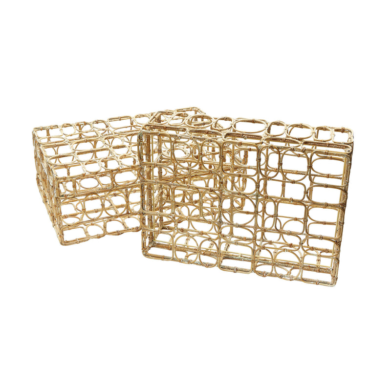 287004/S2 Washed Natural Oval Ring Rectangular Boxes - Set of 2, Box/Canister, Dimond Home, - ReeceFurniture.com - Free Local Pick Ups: Frankenmuth, MI, Indianapolis, IN, Chicago Ridge, IL, and Detroit, MI