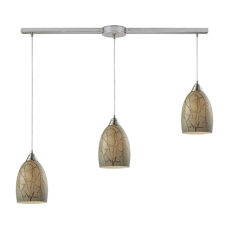 Crackle - Pendant - Satin Nickel