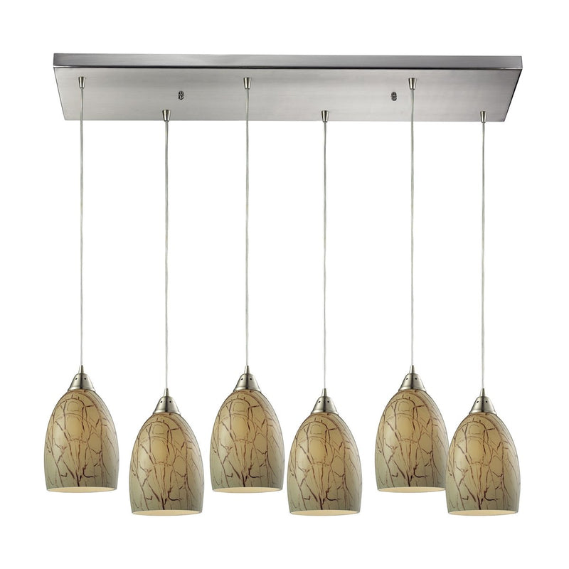 Crackle - Pendant - Satin Nickel