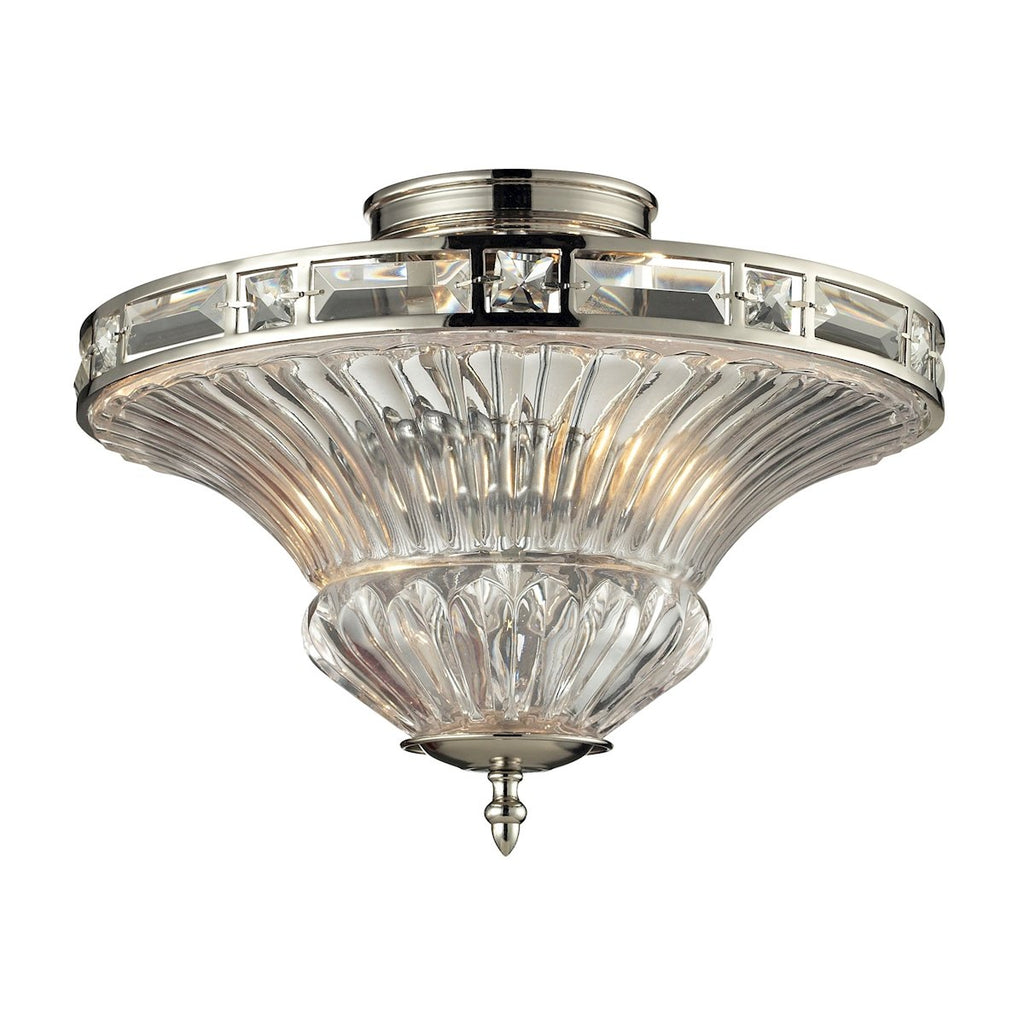 Aubree - Semi Flush Mount - Polished Nickel