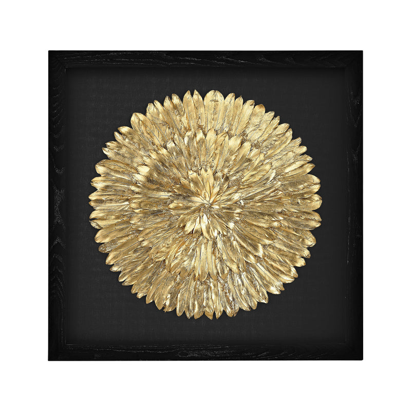 3168-019 Gold Feather Spiral, Wall Decor, Dimond Home, - ReeceFurniture.com - Free Local Pick Ups: Frankenmuth, MI, Indianapolis, IN, Chicago Ridge, IL, and Detroit, MI