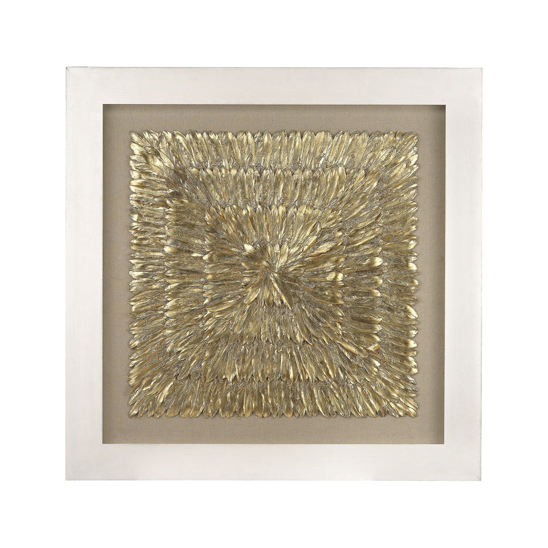 3168-024 Gold Feather Spaturral, Wall Decor, Dimond Home, - ReeceFurniture.com - Free Local Pick Ups: Frankenmuth, MI, Indianapolis, IN, Chicago Ridge, IL, and Detroit, MI