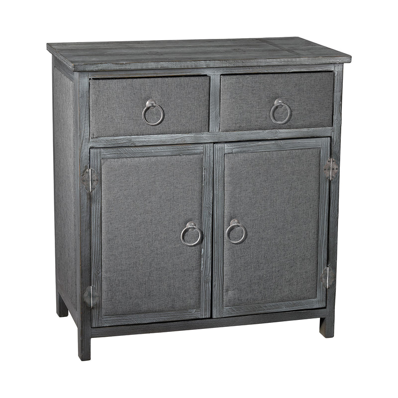 3170-012 Grey Linen Covered Cabinet, Chest, Sterling, - ReeceFurniture.com - Free Local Pick Ups: Frankenmuth, MI, Indianapolis, IN, Chicago Ridge, IL, and Detroit, MI