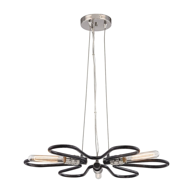 Continuum - Chandelier - Polished Nickel, Silvered Graphite, Silvered Graphite