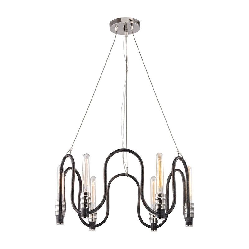 Continuum - Chandelier - Polished Nickel, Silvered Graphite, Silvered Graphite