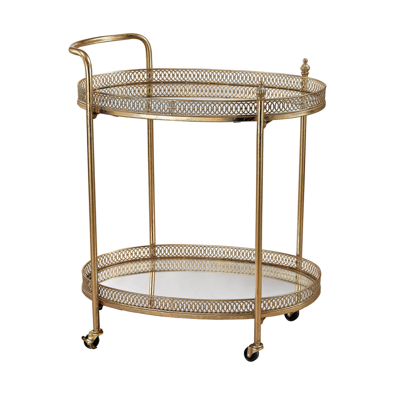 3200-032 Banded Oval Bar Cart, Server, Sterling, - ReeceFurniture.com - Free Local Pick Ups: Frankenmuth, MI, Indianapolis, IN, Chicago Ridge, IL, and Detroit, MI