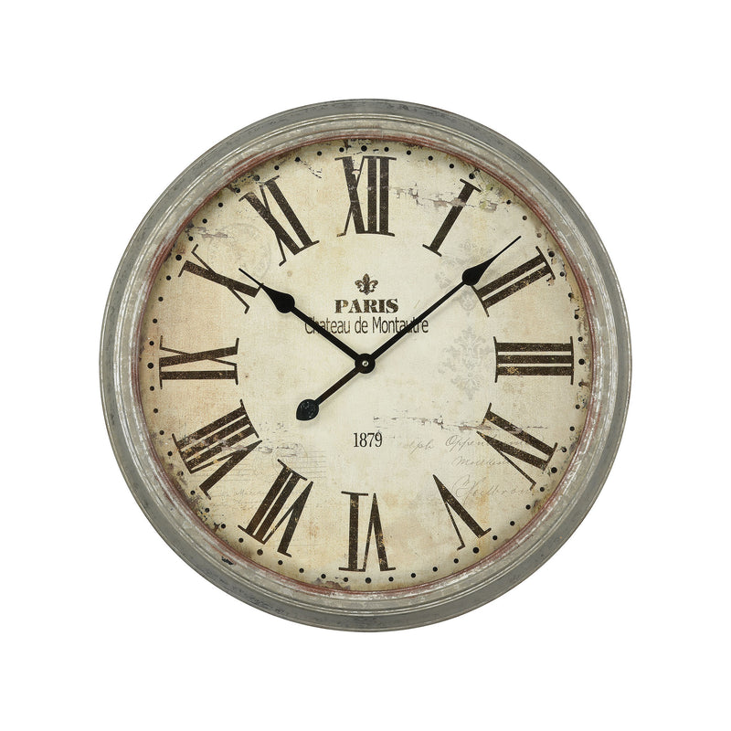 3205-008 Château de Montautre Wall Clock, Wall Clock, Sterling, - ReeceFurniture.com - Free Local Pick Ups: Frankenmuth, MI, Indianapolis, IN, Chicago Ridge, IL, and Detroit, MI