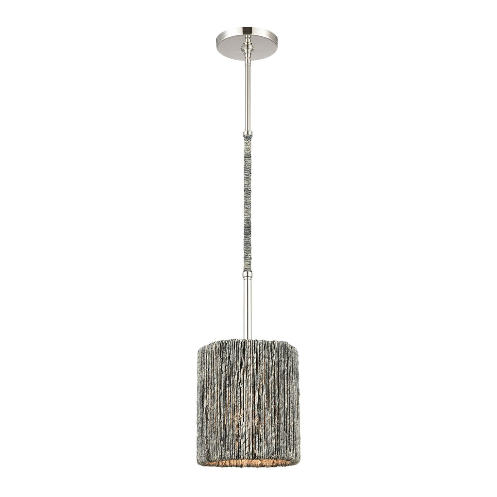 Abaca - Mini Pendant - Polished Nickel