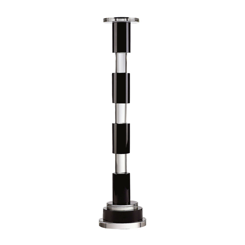 329003 Black And Clear Crystal Rod Candleholder, Candle/Candle Holder, Dimond Home, - ReeceFurniture.com - Free Local Pick Ups: Frankenmuth, MI, Indianapolis, IN, Chicago Ridge, IL, and Detroit, MI