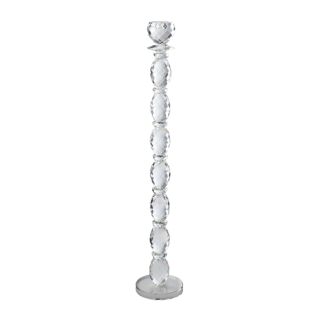 329018 Harlow Crystal Candleholder - Large, Candle/Candle Holder, Dimond Home, - ReeceFurniture.com - Free Local Pick Ups: Frankenmuth, MI, Indianapolis, IN, Chicago Ridge, IL, and Detroit, MI