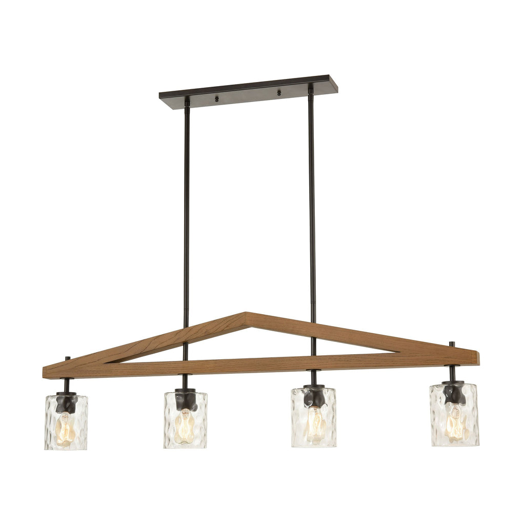 A-Frame - Island Light - Oil Rubbed Bronze, Medium Oak, Medium Oak