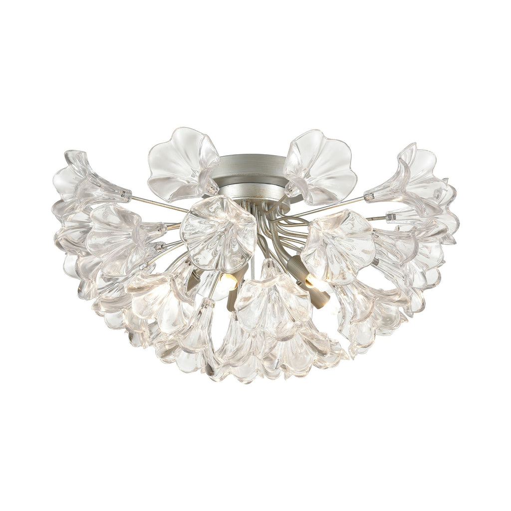 Celene - Semi Flush Mount - Aged Silver