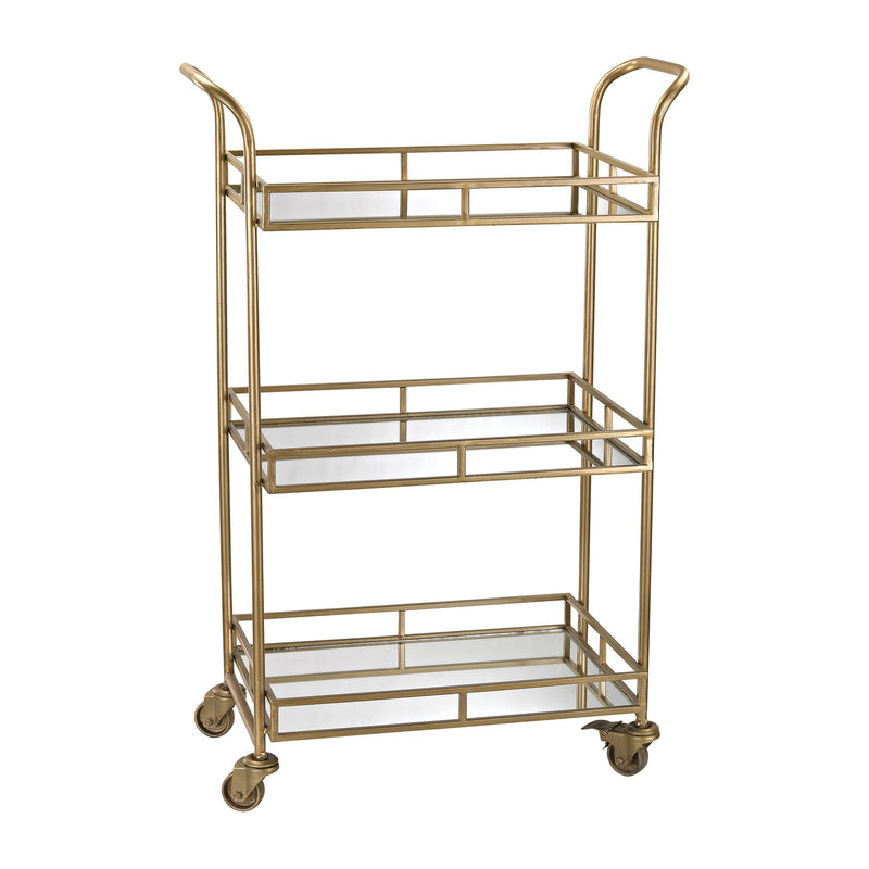 351-10184 Gold Bar Cart - Free Shipping!, Server, Sterling, - ReeceFurniture.com - Free Local Pick Ups: Frankenmuth, MI, Indianapolis, IN, Chicago Ridge, IL, and Detroit, MI