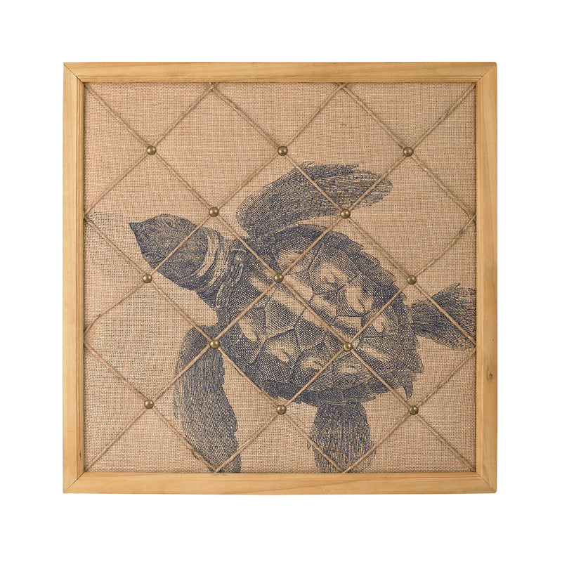 351-10193 Turtle on Linen Note Board, Wall Decor, Sterling, - ReeceFurniture.com - Free Local Pick Ups: Frankenmuth, MI, Indianapolis, IN, Chicago Ridge, IL, and Detroit, MI