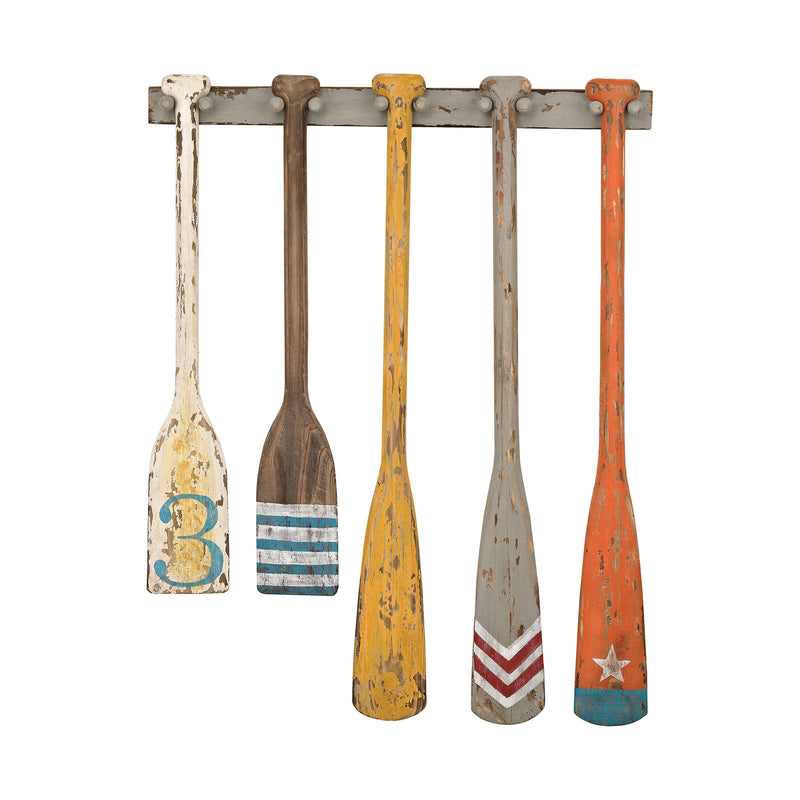 351-10194 Hand Painted Oars Wall Display, Wall Decor, Sterling, - ReeceFurniture.com - Free Local Pick Ups: Frankenmuth, MI, Indianapolis, IN, Chicago Ridge, IL, and Detroit, MI