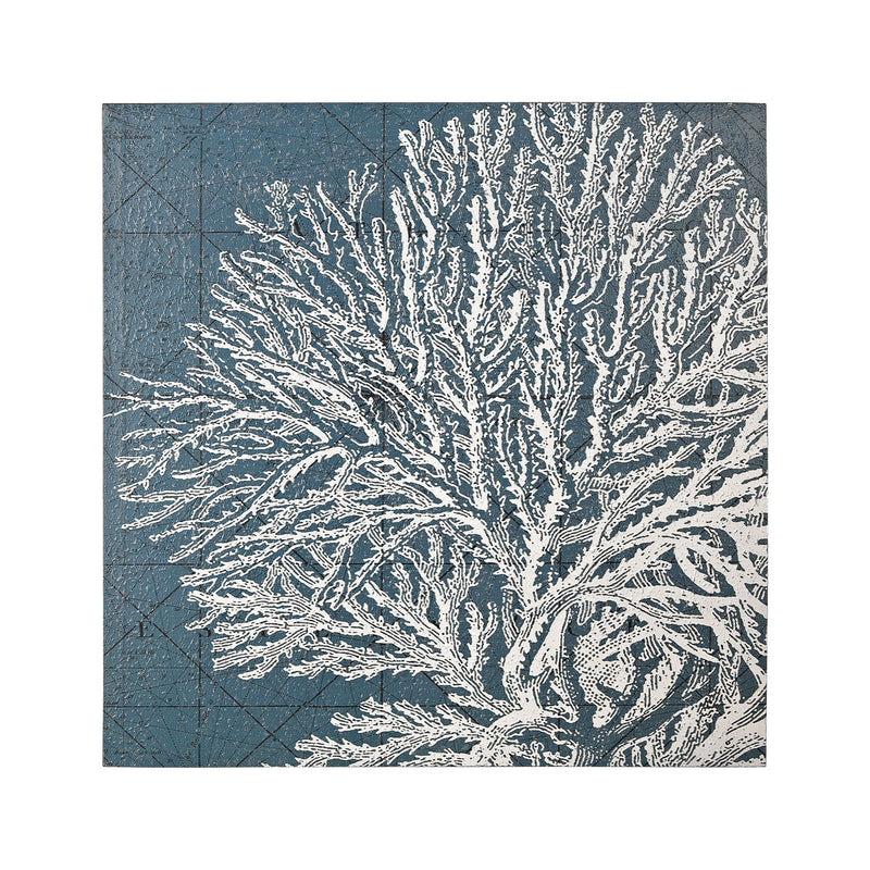 351-10199 White Coral Print, Wall Decor, Sterling, - ReeceFurniture.com - Free Local Pick Ups: Frankenmuth, MI, Indianapolis, IN, Chicago Ridge, IL, and Detroit, MI