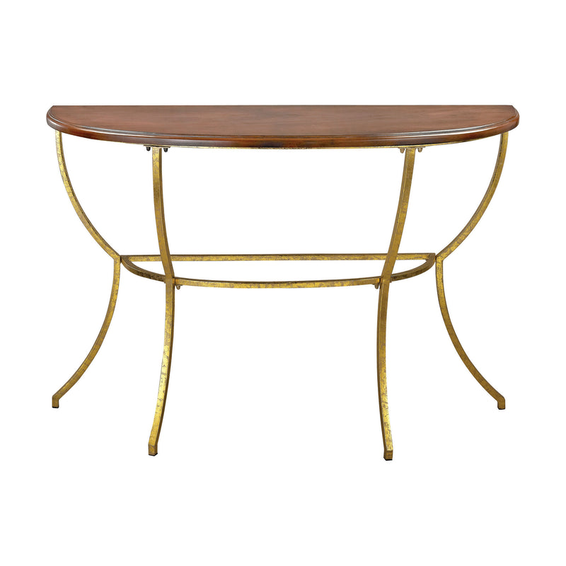 351-10201 Balart Walnut and Gold Console - Free Shipping!, Table, Sterling, - ReeceFurniture.com - Free Local Pick Ups: Frankenmuth, MI, Indianapolis, IN, Chicago Ridge, IL, and Detroit, MI