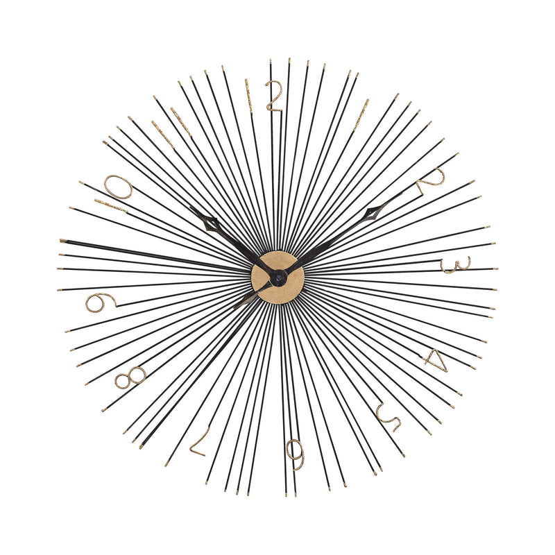 351-10230 Shockfront Black and Gold 36-Inch Metal Wall Clock - Free Shipping!, Wall Clock, Sterling, - ReeceFurniture.com - Free Local Pick Ups: Frankenmuth, MI, Indianapolis, IN, Chicago Ridge, IL, and Detroit, MI