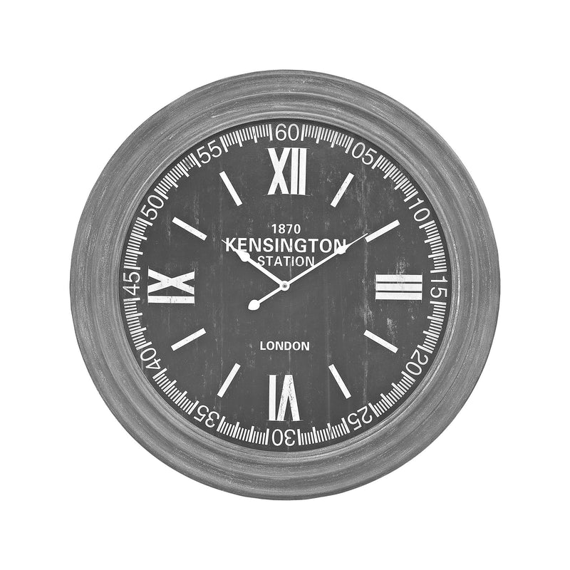 351-10245 London Wall Clock In Preda Aged Grey, Wall Clock, Sterling, - ReeceFurniture.com - Free Local Pick Ups: Frankenmuth, MI, Indianapolis, IN, Chicago Ridge, IL, and Detroit, MI