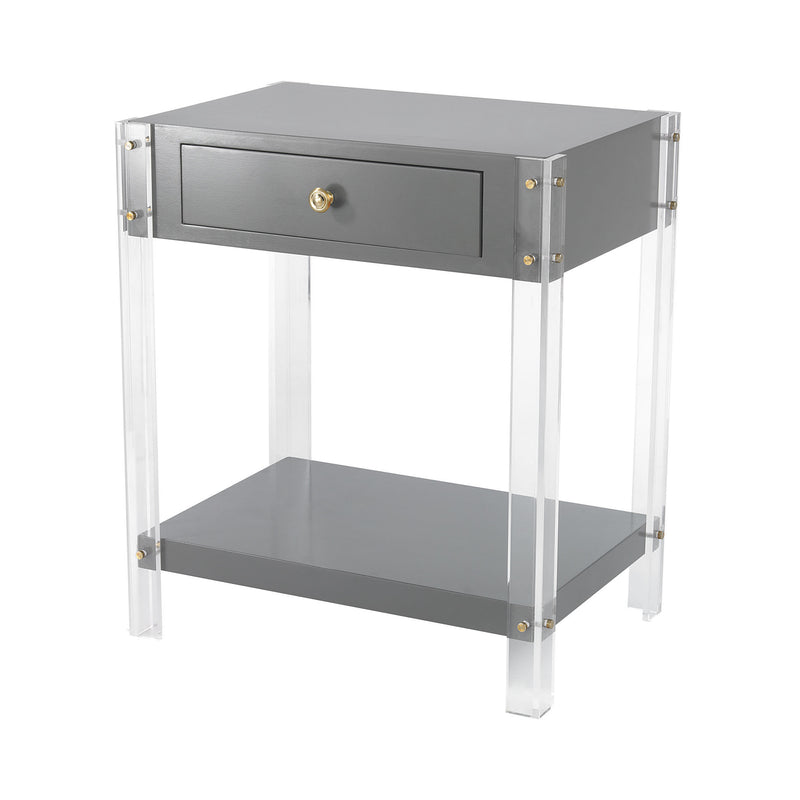 351-10272 Gothenburg 1 Drawer Accent Table - Free Shipping!, Table, Sterling, - ReeceFurniture.com - Free Local Pick Ups: Frankenmuth, MI, Indianapolis, IN, Chicago Ridge, IL, and Detroit, MI