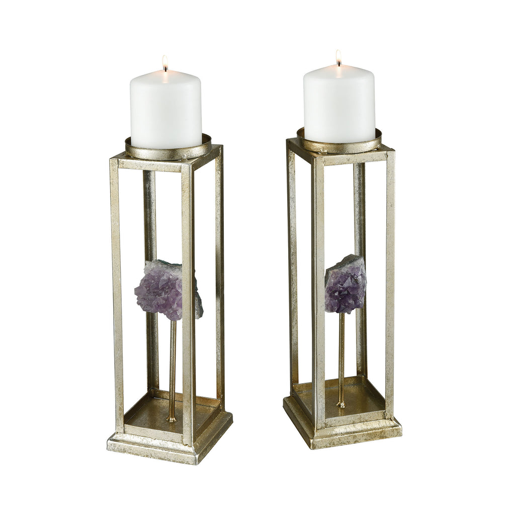 387-039/S2 Ekaterina Candle Holders, Candle/Candle Holder, Sterling, - ReeceFurniture.com - Free Local Pick Ups: Frankenmuth, MI, Indianapolis, IN, Chicago Ridge, IL, and Detroit, MI