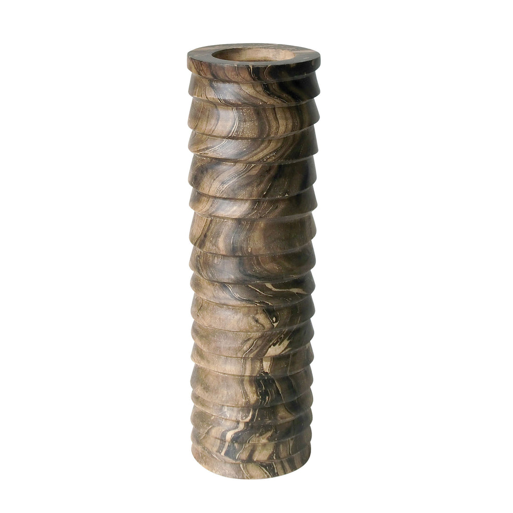 398020 Marbled Terraced Wood Pillar Holder - Large, Candle/Candle Holder, Dimond Home, - ReeceFurniture.com - Free Local Pick Ups: Frankenmuth, MI, Indianapolis, IN, Chicago Ridge, IL, and Detroit, MI