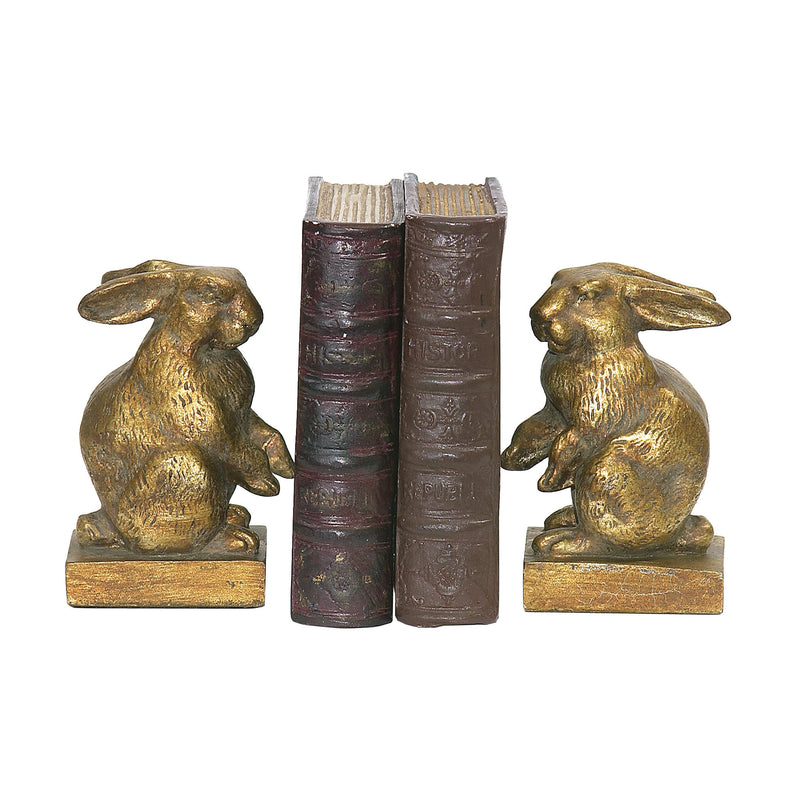 4-83037  Pair Of Baby Rabbit Bookends, Bookend, Sterling, - ReeceFurniture.com - Free Local Pick Ups: Frankenmuth, MI, Indianapolis, IN, Chicago Ridge, IL, and Detroit, MI