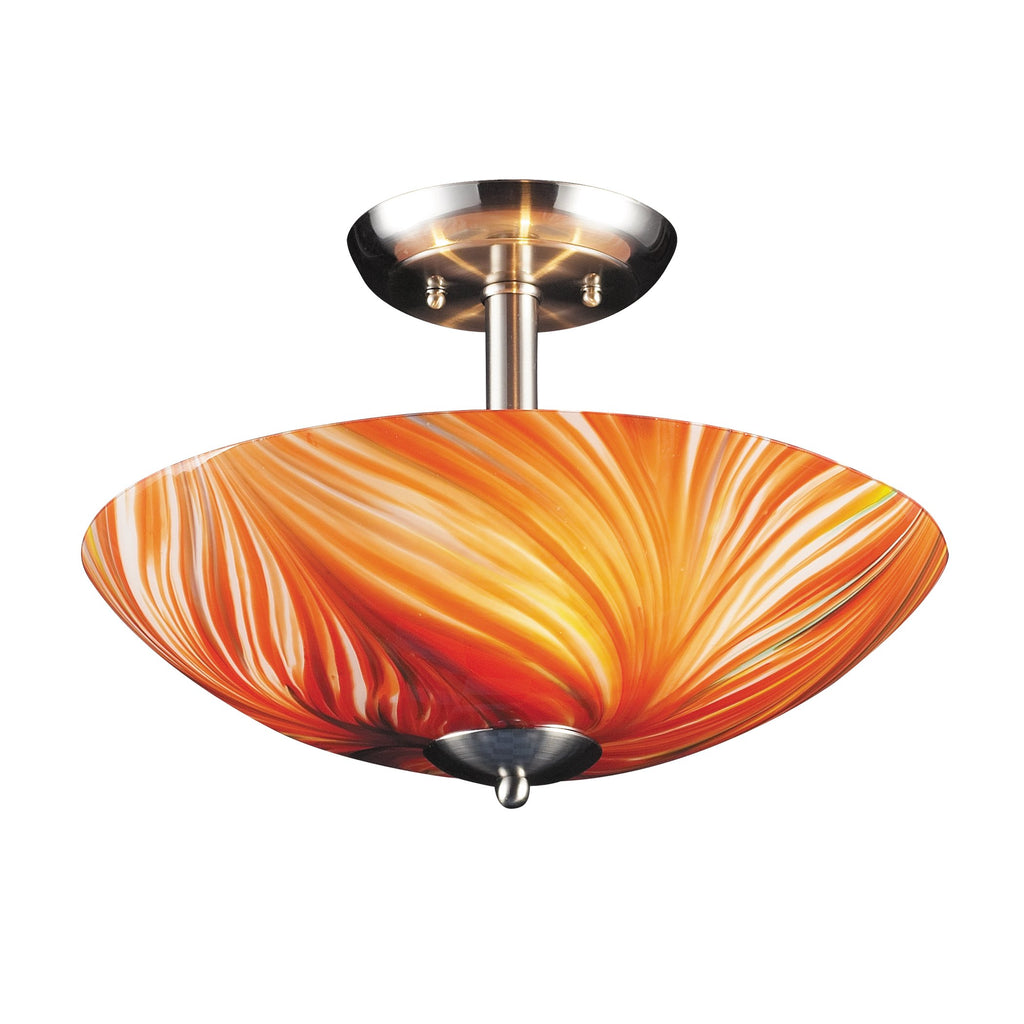 Arco Baleno - Semi Flush Mount - Satin Nickel