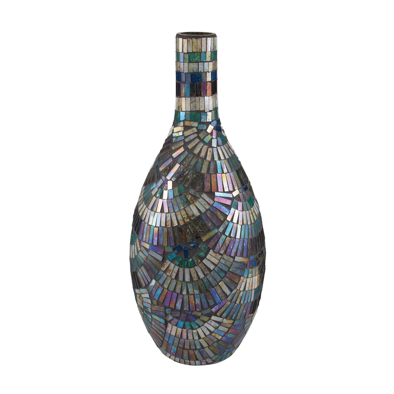 468-019 Mosaic Bottle - Tall, Vase/Urn, Sterling, - ReeceFurniture.com - Free Local Pick Ups: Frankenmuth, MI, Indianapolis, IN, Chicago Ridge, IL, and Detroit, MI
