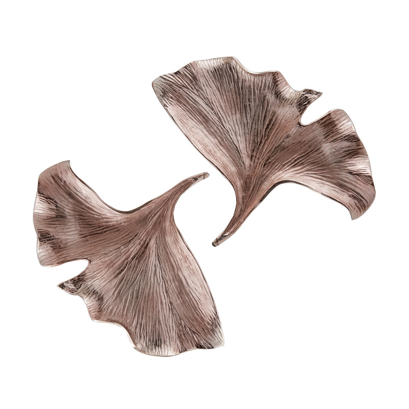 468-043/S2 Giant Rose Gold Ginkgo Wall Leaf, Wall Decor, Dimond Home, - ReeceFurniture.com - Free Local Pick Ups: Frankenmuth, MI, Indianapolis, IN, Chicago Ridge, IL, and Detroit, MI