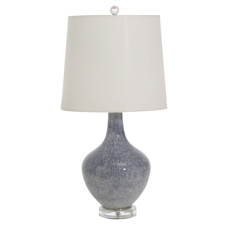 Glass Teardrop Table Lamp 28"H, Blue