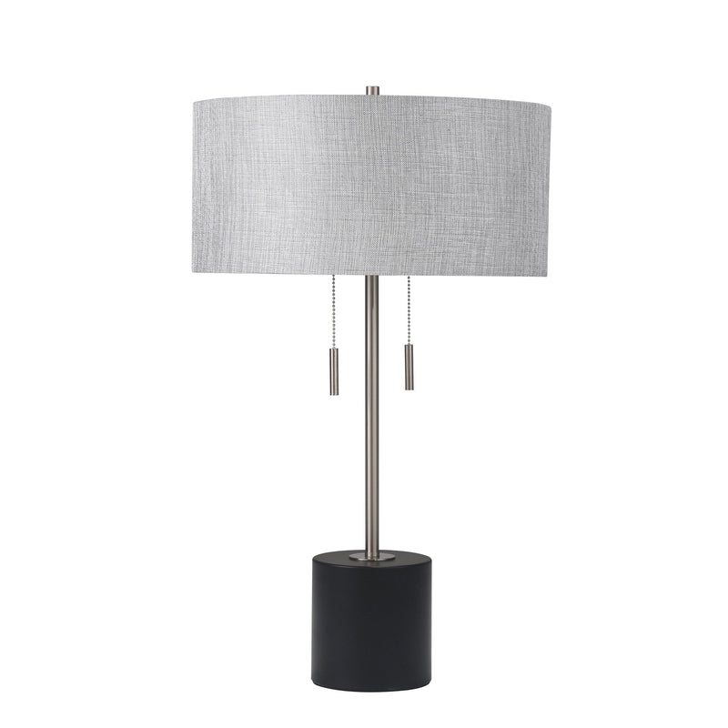 Metal Stick Table Lamp 24",  Silver
