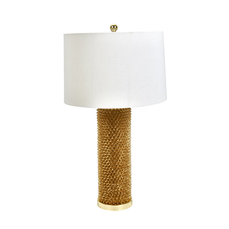 Resin Spiked Table Lamp 31", Gold